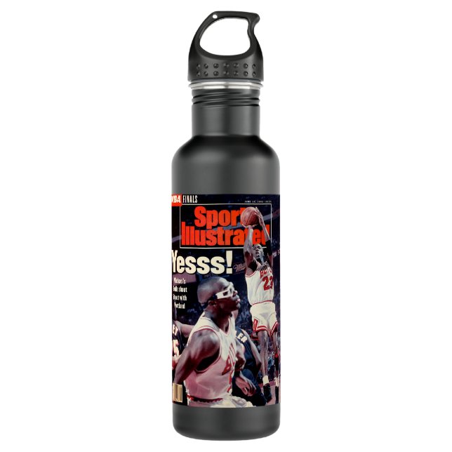 michael jordannnn stainless steel water bottle (Front)