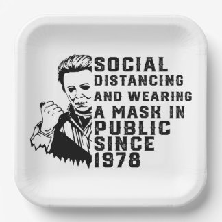 Michael Myers Social Distancing Paper Plates