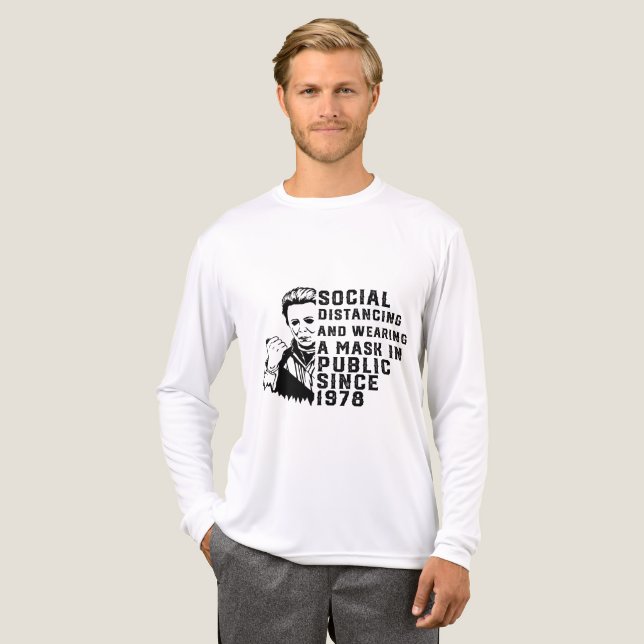 Michael Myers Social Distancing Tri-Blend Shirt (Front Full)