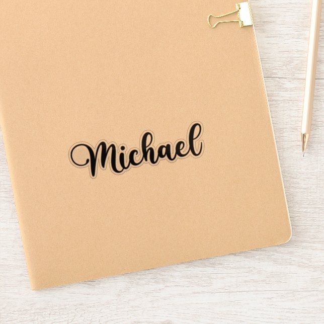 Michael Name - Handwritten Calligraphy Sticker | Zazzle Michael Name - Handwritten Calligraphy Sticker | Zazzle