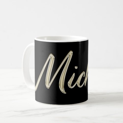Michael Name whitegold Tasse Teetasse Kaffetasse Coffee Mug