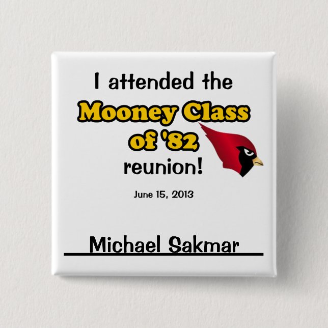 Michael Sakmar Pinback Button (Front)