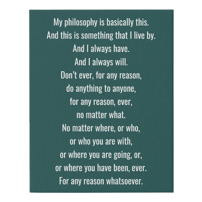 Michael Scott Quote Faux Canvas Print (Front)