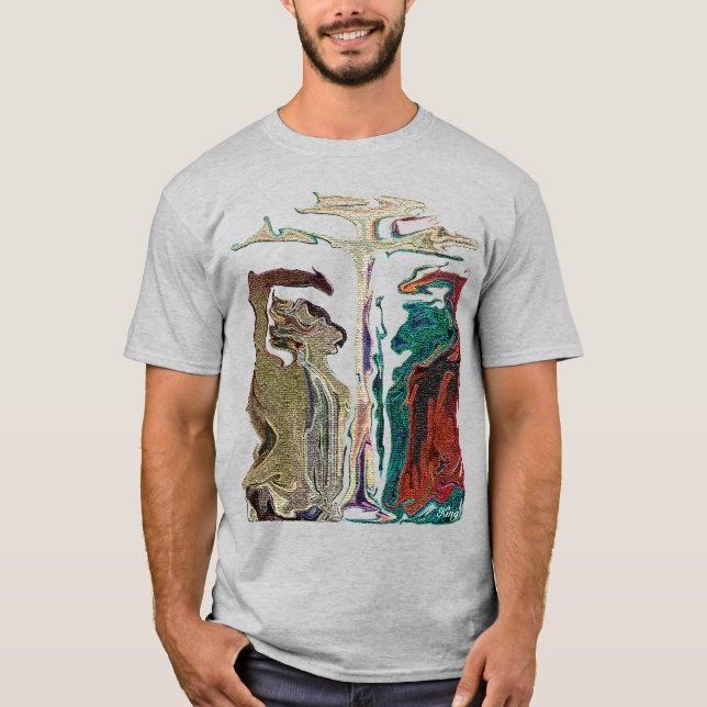 "Michael vs Satan" by Michael Crozz T-Shirt (Front)