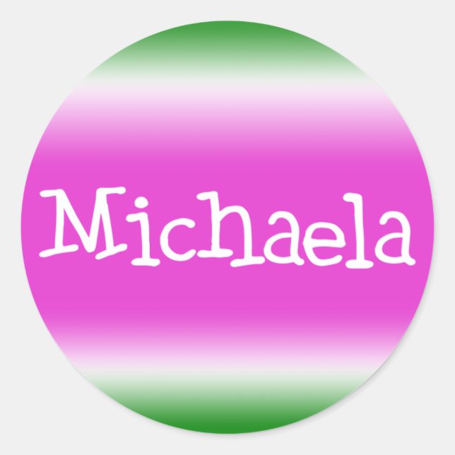 Michaela Classic Round Sticker (Front)