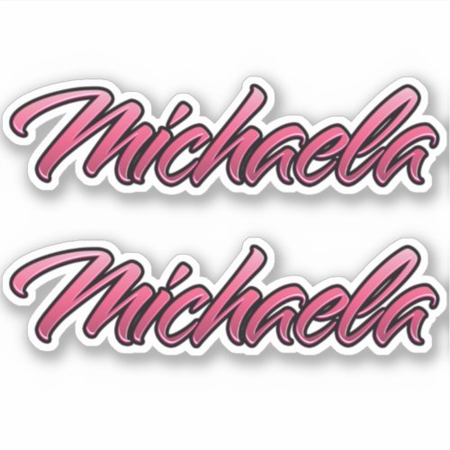 Michaela faded pink sticker Sticker Stickerset