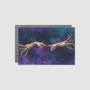 Michaelangelo Hand Plants Car Magnet