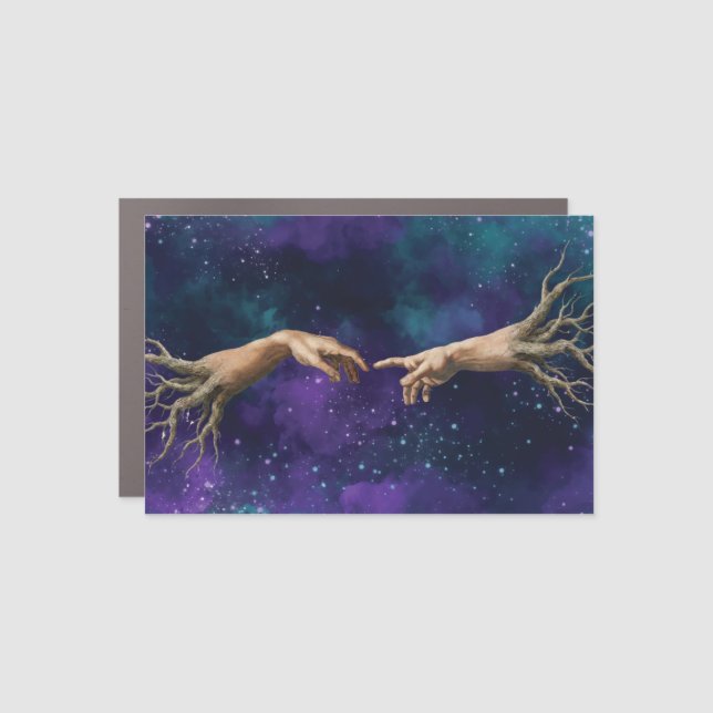 Michaelangelo Hand Plants Car Magnet (Front)