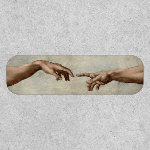 Michaelangelo hands creation adam god patch