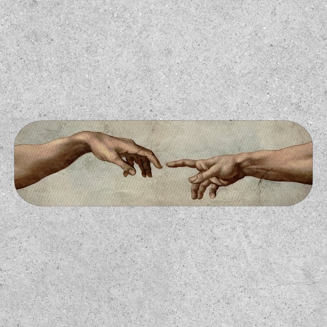 Michaelangelo hands creation adam god patch (Front)