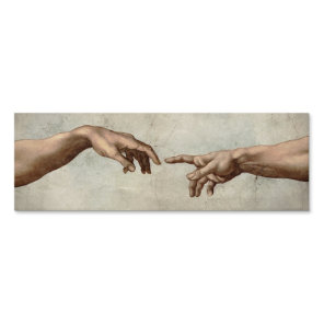 Michaelangelo hands creation adam god sign