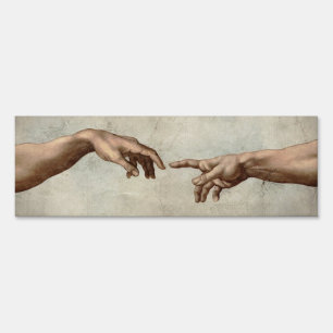 Michaelangelo hands creation adam god sign