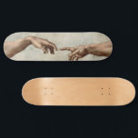 Michaelangelo hands creation adam god skateboard<br><div class="desc">The Creation of Adam by Michelangelo Masterpiece Painting - The Creation of Adam is one of the most famous paintings in the world, created by master artist Michelangelo in Rome. The Creation of Adam is a classic fresco that Michelangelo painted in Rome's Vatican, on the Sistine Chapel, in 1511–1512. The...</div>