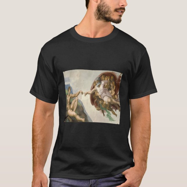Michaelangelo'S The Creation Of Adam T-Shirt (Front)