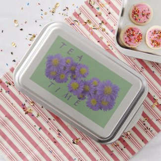 Michaelmas Daisy Cust. Green Cake Pan