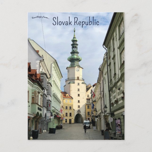 Michael's Gate Old Town Slovak Republic Postcard (Front)