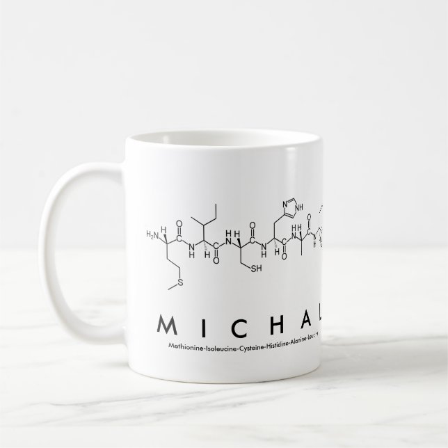 Michal peptide name mug (Left)