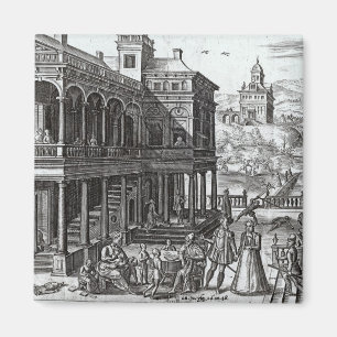 Michel de Nostradame  being consulted Magnet