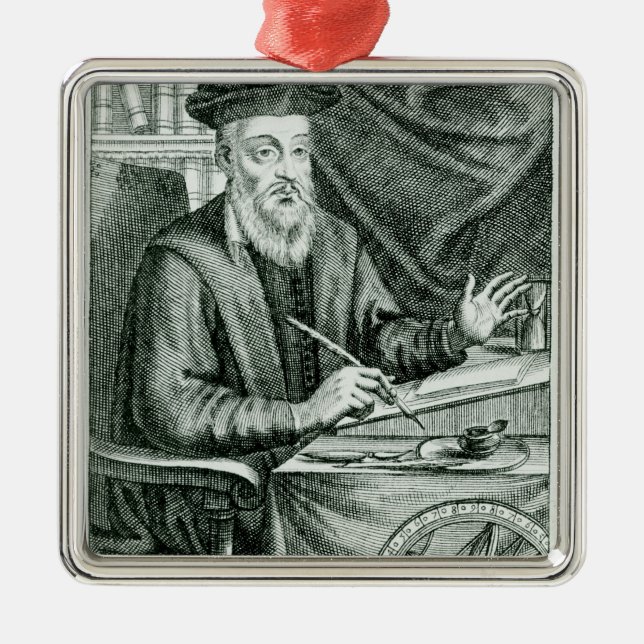 Michel de Nostredame Metal Ornament (Front)