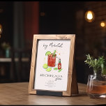 Michelada Station | Watercolor Signature Drink Poster<br><div class="desc">When their favorite drink choice is a classic Michelada. Different cocktail illustrations can be made by request. Add your custom wording to this design by using the "Edit this design template" boxes on the right-hand side of the item or click the blue "Customize it" button to arrange the text, change...</div>