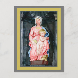 Michelangelo 1504 Madonna of Bruges Christmas Postcard