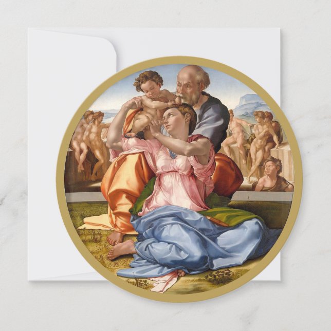 Michelangelo 1507 HOLY FAMILY CARD  (Front)