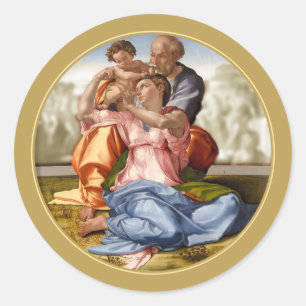 Michelangelo 1507 HOLY FAMILY   Classic Round Sticker