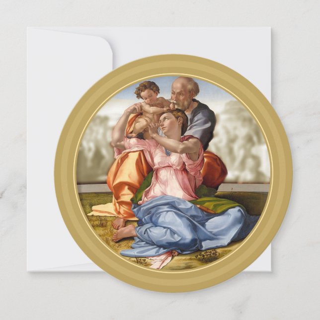 Michelangelo 1507 HOLY FAMILY   Holiday Card (Front)