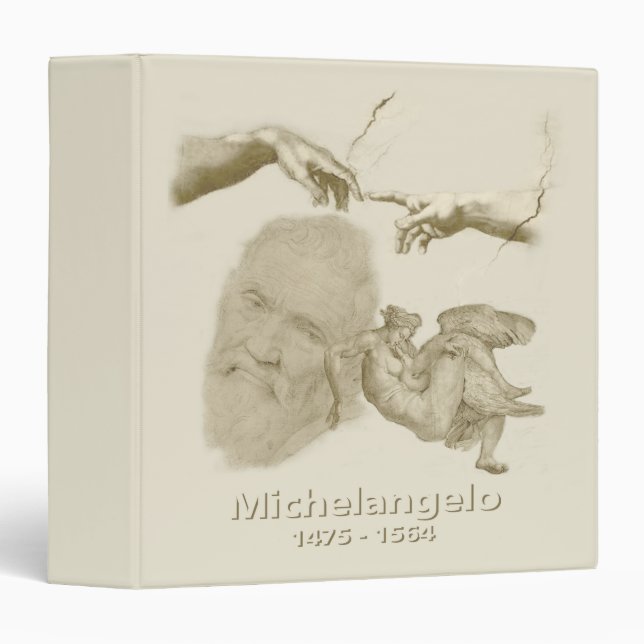 Michelangelo 3 Ring Binder (Front/Spine)