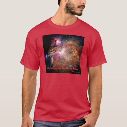 Michelangelo and the Orion Nebula T_Shirt