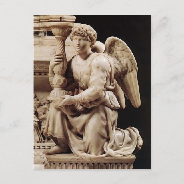 Michelangelo- Angel with Candlestick Postcard (Front)