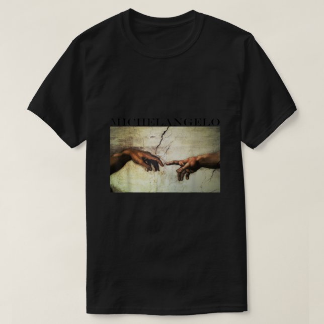 Michelangelo Art Shirt  Creation of Adam  (Design Front)