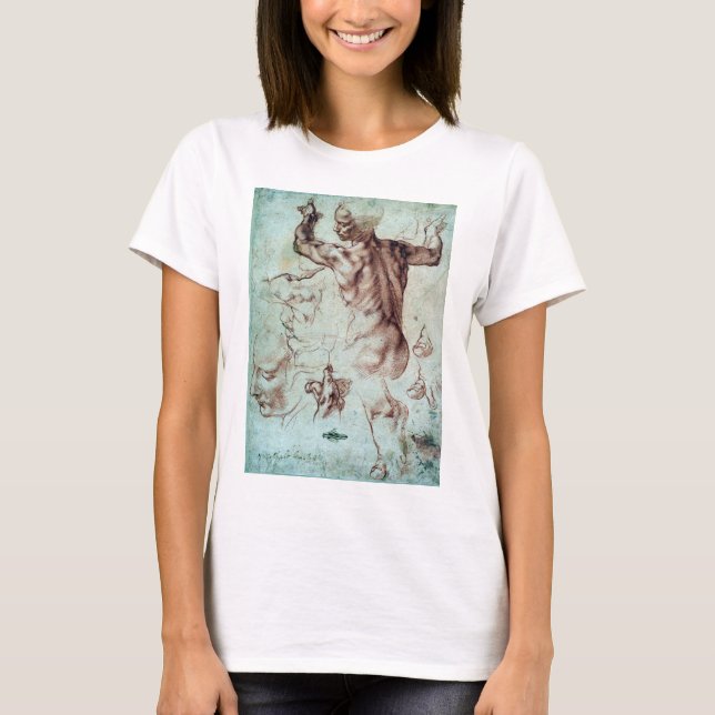 Michelangelo Buonarroti Studies for Libyan Sibyl T-Shirt (Front)
