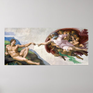 Michelangelo Buonarroti's The Creation of Adam  Poster