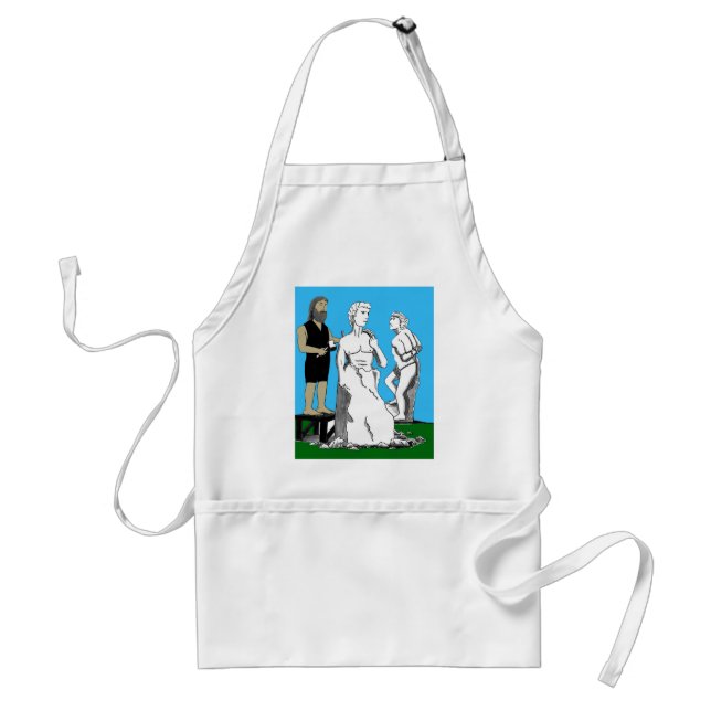 Michelangelo Carving David Adult Apron (Front)