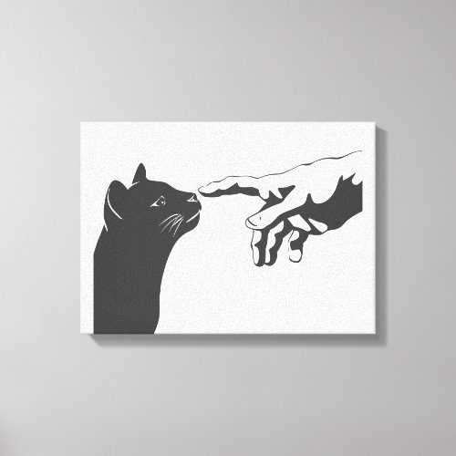 Michelangelo Cat _ Choose background color Canvas Print