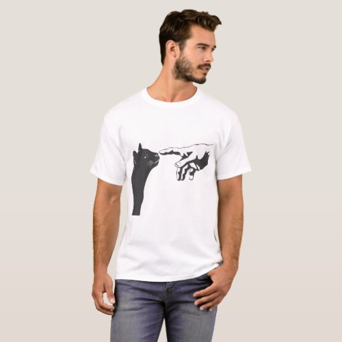 Michelangelo Cat _ Choose background color T_Shirt