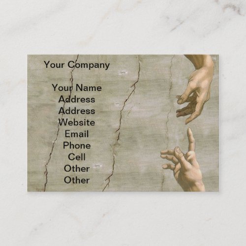 Michelangelo Creation Adam God Art Business Card