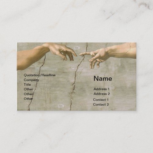 Michelangelo Creation of Adam Business Cards