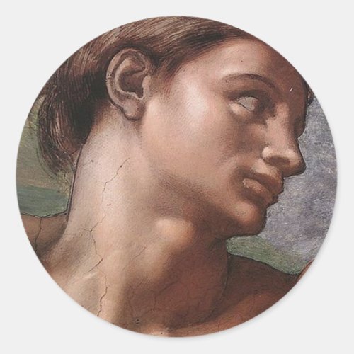 Michelangelo Creation Adam God Art Classic Round Sticker