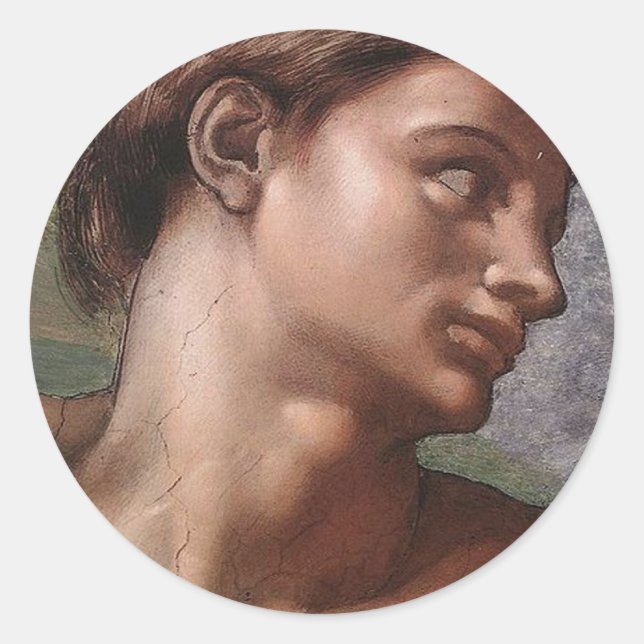 Michelangelo Creation Adam God Art Classic Round Sticker (Front)