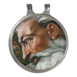 Michelangelo Creation Adam God Art Golf Hat Clip