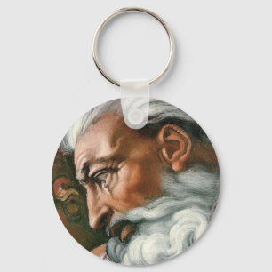 Michelangelo Creation Adam God Art Keychain