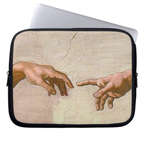 Michelangelo Creation Adam God Art Laptop Sleeve