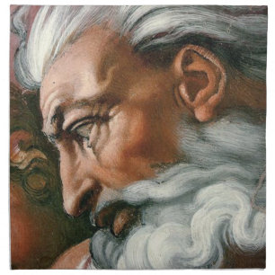 Michelangelo Creation Adam God Art Napkin