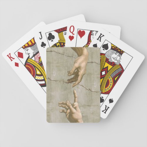 Michelangelo Creation Adam God Art Poker Cards