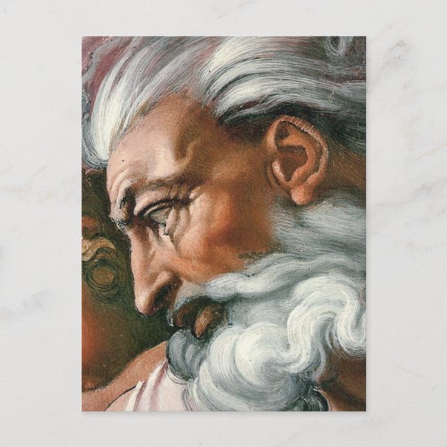 Michelangelo Creation Adam God Art Postcard (Front)