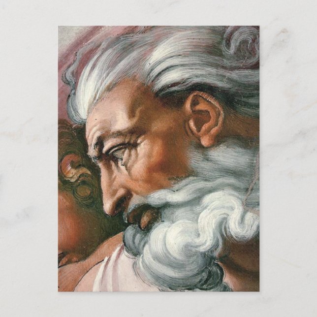 Michelangelo Creation Adam God Art Postcard (Front)