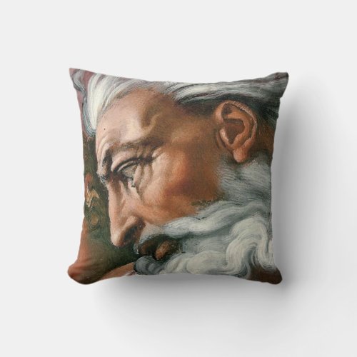 Michelangelo Creation Adam God Art Throw Pillow