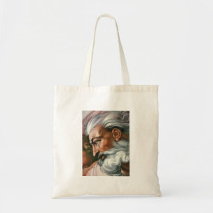 Michelangelo Creation Adam God Tote Bag